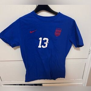 Alexandra Morgan Nike Kids Blue USA Soccer Jersey size girls large